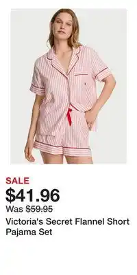 Victoria's Secret Victoria's Secret Flannel Short Pajama Set offer