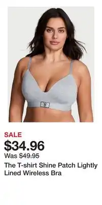 Victoria's Secret The T-shirt Shine Patch Lightly Lined Wireless Bra offer