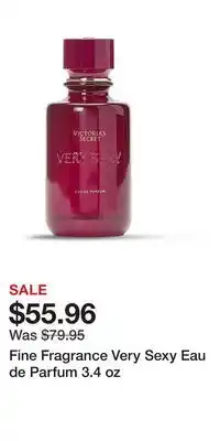 Victoria's Secret Fine Fragrance Very Sexy Eau de Parfum 3.4 oz offer