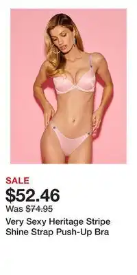 Victoria's Secret Very Sexy Heritage Stripe Shine Strap Push-Up Bra offer