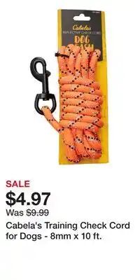 Cabela's Cabela's Training Check Cord for Dogs - 8mm x 10 ft offer