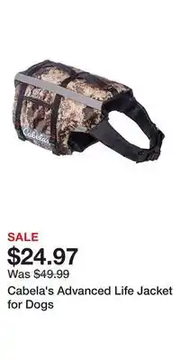 Cabela's Cabela's Advanced Life Jacket for Dogs offer