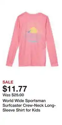 Cabela's World Wide Sportsman Surfcaster Crew-Neck Long-Sleeve Shirt for Kids offer