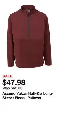 Cabela's Ascend Yukon Half-Zip Long-Sleeve Fleece Pullover offer