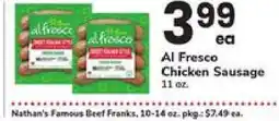 Safeway Al Fresco Chicken Sausage offer
