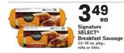 Safeway Signature Select Breakfast Sausage offer