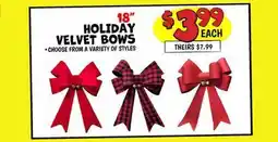 Ollie's 18 HOLIDAY VELVET BOWS offer