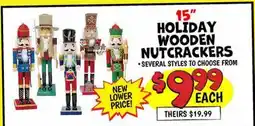 Ollie's 15 HOLIDAY WOODEN NUTCRACKERS offer