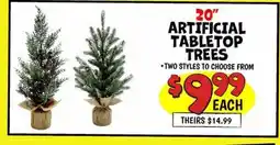 Ollie's 20 ARTIFICIAL TABLETOP TREES offer