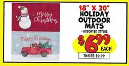 Ollie's 18 X 30 HOLIDAY Merry Christmas OUTDOOR MATS offer