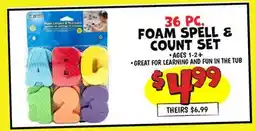 Ollie's 36 PC. FOAM SPELL E COUNT SET offer