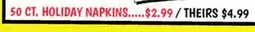 Ollie's 50 ст. HOLIDAY NAPKINS offer