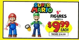 Ollie's SUPER MARIO 5 FIGURES offer