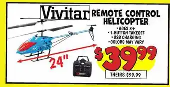 Ollie's REMOTE CONTROL HELICOPTER offer