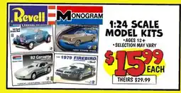 Ollie's 1:24 SCALE MODEL KITS offer