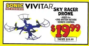 Ollie's SONIC VIVITAR SKY RACER DRONE offer