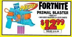 Ollie's FORTNITE NERF PRIMAL BLASTER offer