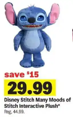 Meijer Disney Stitch Many Moods of Stitch Interactive Plush offer