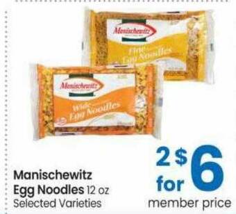 Safeway Manischewitz Egg Noodles offer