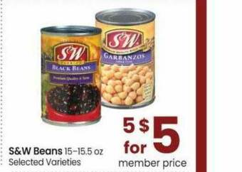 Safeway S&w Beans offer