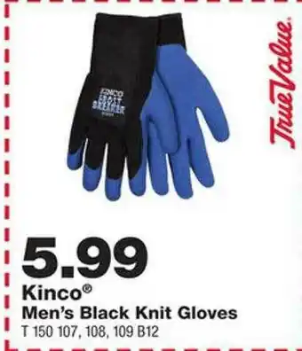 True Value Kinco Mens Black Knit Gloves offer