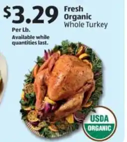 Aldi Fresh organic Whole Turkey offer