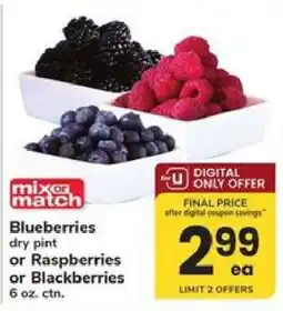 Safeway Blueberries, Raspberries or Blackberries offer
