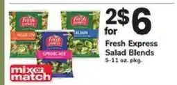 Safeway Fresh Express Salad Blends offer
