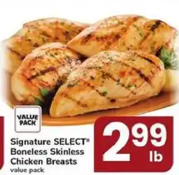 Safeway Signature Select Boneless Skinless Chicken Breasts offer