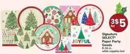 Safeway Signature SELECT Paper Party Goods offer