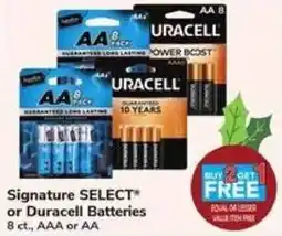 Safeway Signature SELECT or Duracell Batteries offer
