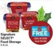 Safeway Signature SELECT Food Storage offer