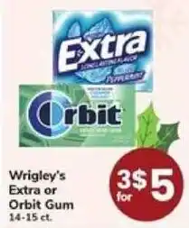 Safeway Wrigley's Extra or Orbit Gum offer