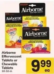 Safeway Airborne Effervescent Tablets or Chewable Tablets offer