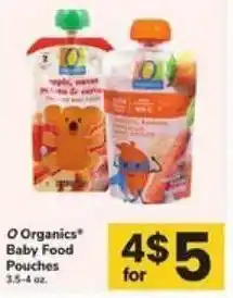 Safeway O Organics Baby Food Pouches offer