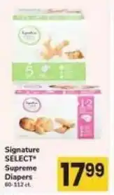 Safeway Signature SELECT Supreme Diapers offer