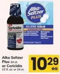 Safeway Alka- Seltzer PLUS or Coricidin offer