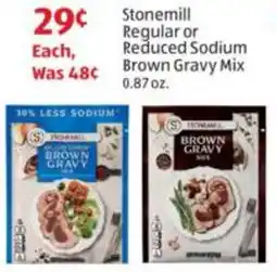Aldi Stonemill Regular or Reduced Sodium Brown Gravy Mix offer