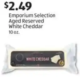 Aldi Emporium Selection Aged Reserved White Cheddar offer