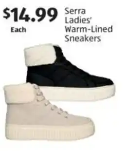 Aldi Serra Ladies' Warm-Lined Sneakers offer