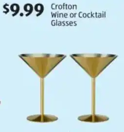 Aldi Crofton Wine or Cocktail Glasses offer