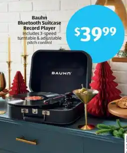 Aldi Bauhn Bluetooth Suitcase Record Player offer
