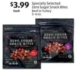 Aldi Specially Selected Zero Sugar Snack Bites Beef or Turkey offer