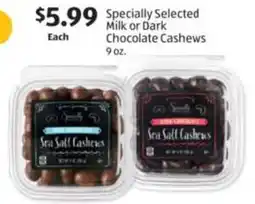 Aldi Specially Selected Milk or Dark Chocolate Cashews offer