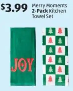 Aldi Merry Moments Kitchen Towel Set offer
