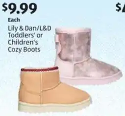 Aldi Lily & Dan/L&D Toddlers' or Children's Cozy Boots offer