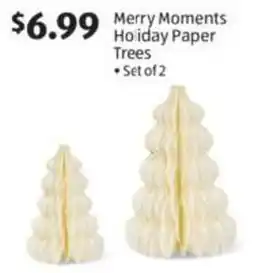 Aldi Merry Moments Holiday Paper Trees offer