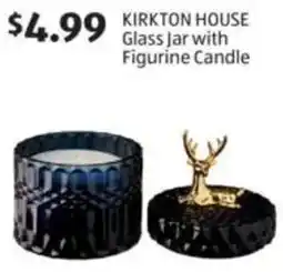 Aldi Kirkton house glass jar with figurine candle offer