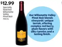Aldi Specially Selected Willamette Valley Pinot Noir offer
