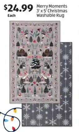 Aldi Merry Moments Christmas Washable Rug offer